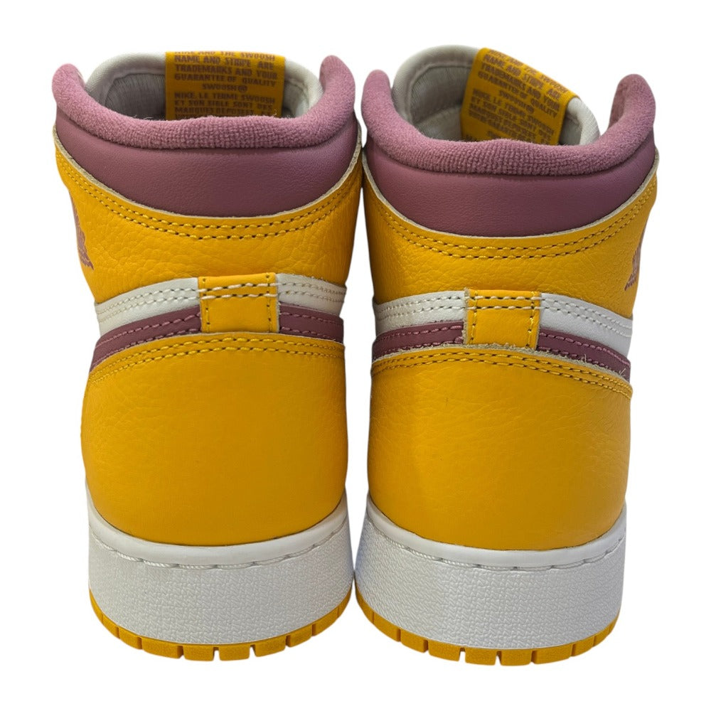 NIKE 575441-706 エア ジョーダン 1 レトロ HIGH OG GS 靴 シューズ ハイカット スニーカー 化学繊維/合成皮革 レディース イエロー