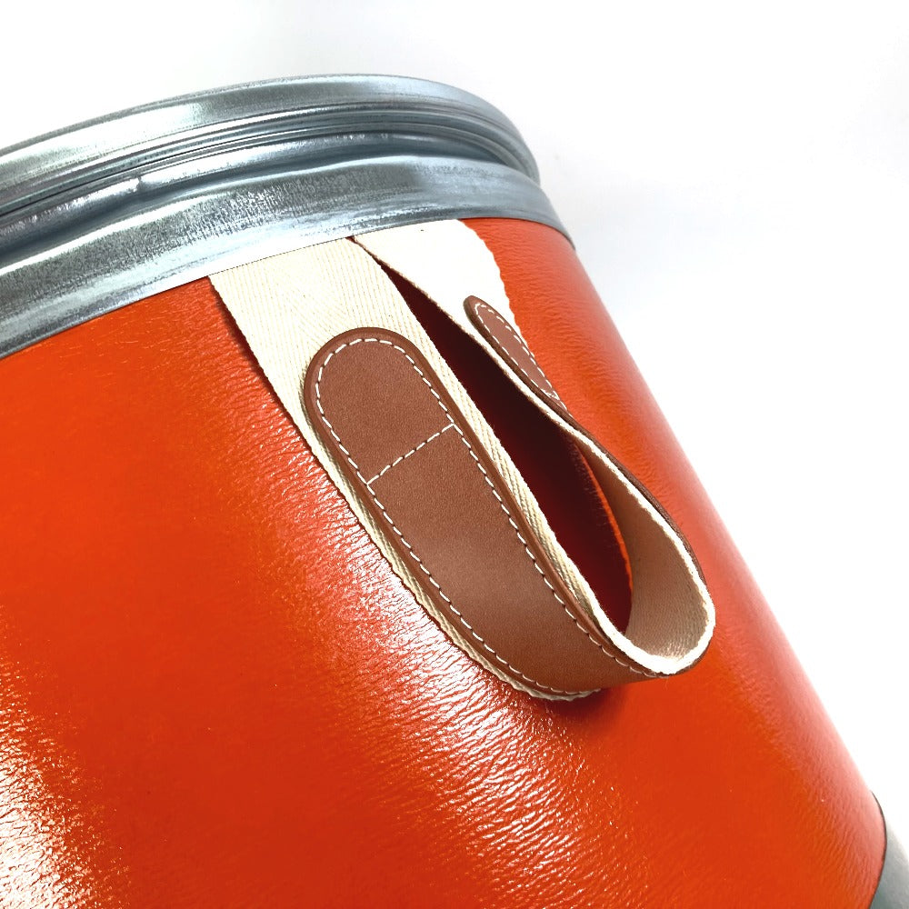 HERMES セリエ 馬具入れ インテリア サドルボックス マルチケース ドラム缶 オブジェ 紙 レディース オレンジ