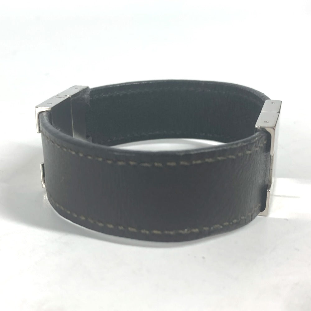 HERMES ルーリー Hロゴ アクセサリー ブレスレット レザー レディース ブラック - brandshop-reference