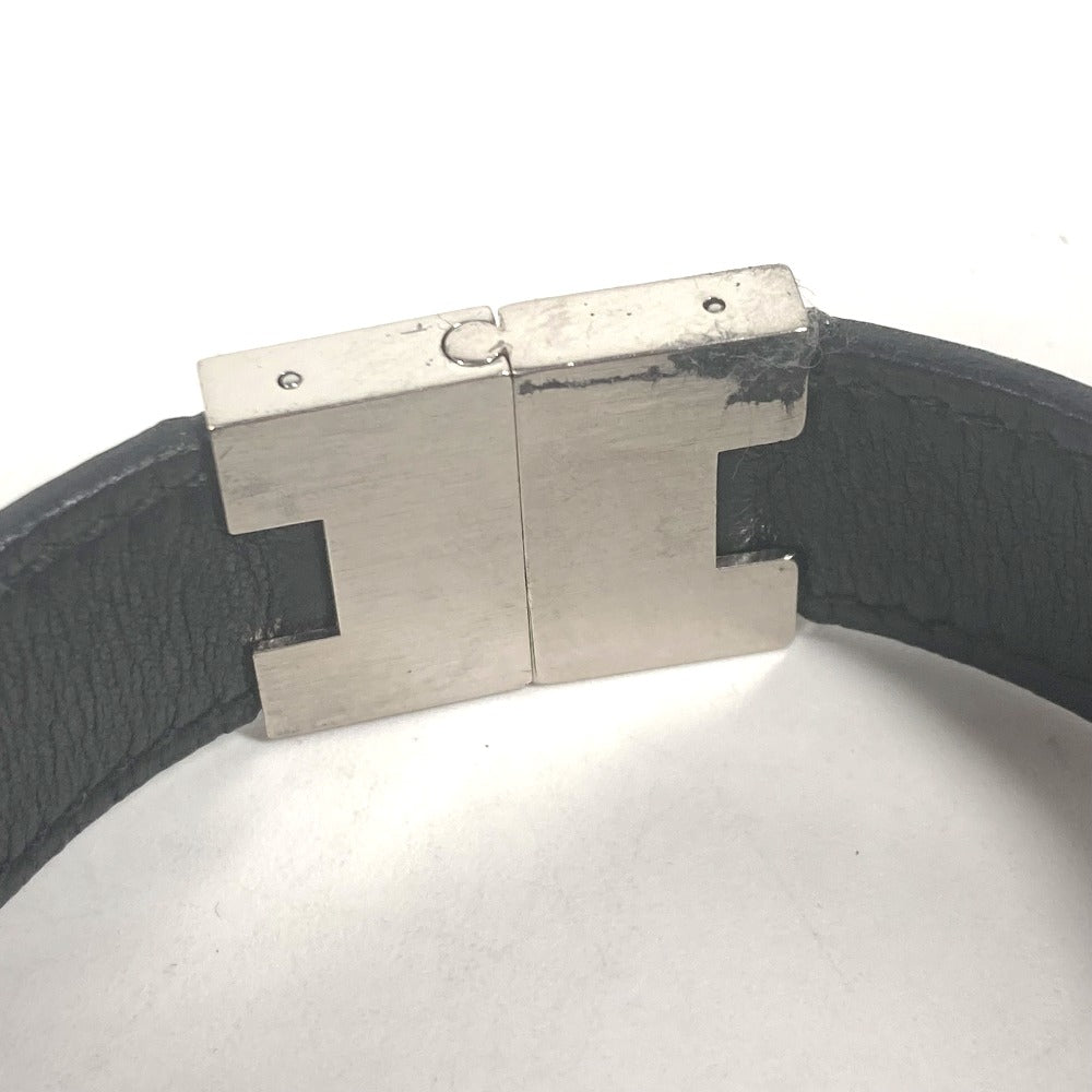 HERMES ルーリー Hロゴ アクセサリー ブレスレット レザー レディース ブラック - brandshop-reference