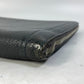 HERMES L-shaped zipper closure for tablets and laptops, clutch bag, leather, men's, gray