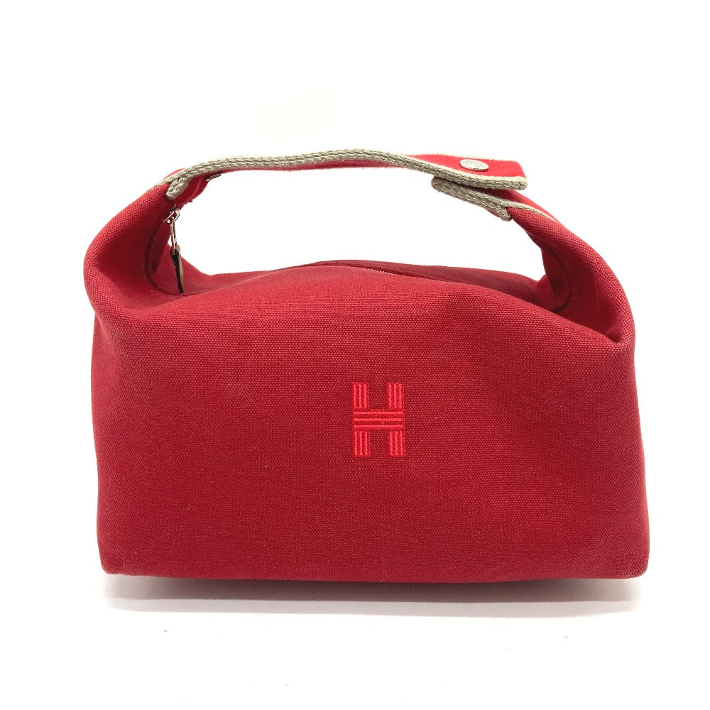 HERMES Vanity Bag, Bride a Black GM, Shoulder Bag, Handbag, Canvas, Women's, Red
