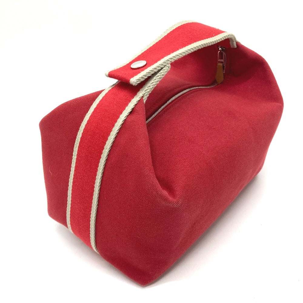 HERMES Vanity Bag, Bride a Black GM, Shoulder Bag, Handbag, Canvas, Women's, Red