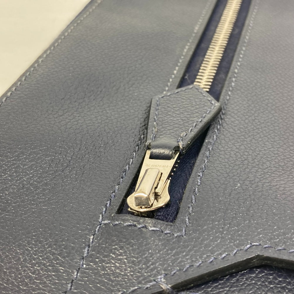 HERMES Ultra Pla GM Crossbody Shoulder Bag in Leather, Men's, Bleu Nuit Navy