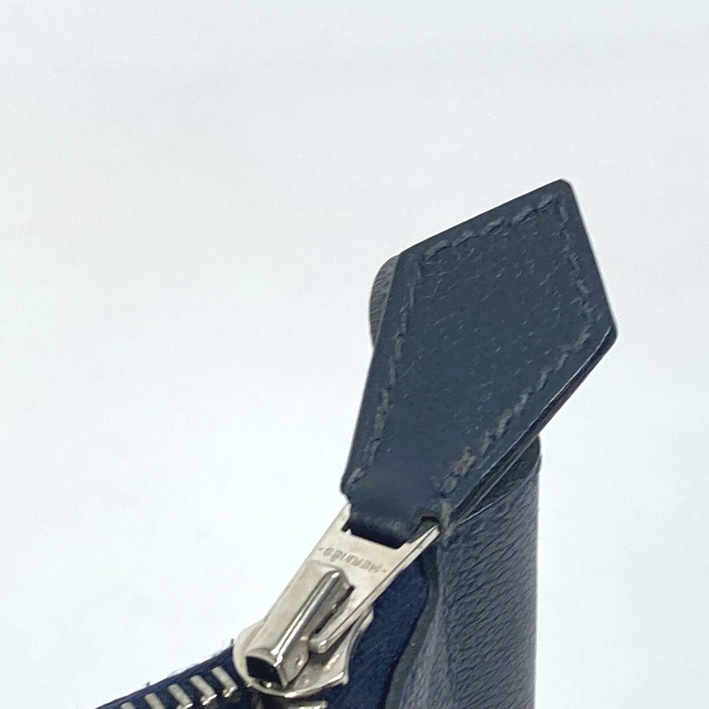 HERMES Ultra Pla GM Crossbody Shoulder Bag in Leather, Men's, Bleu Nuit Navy