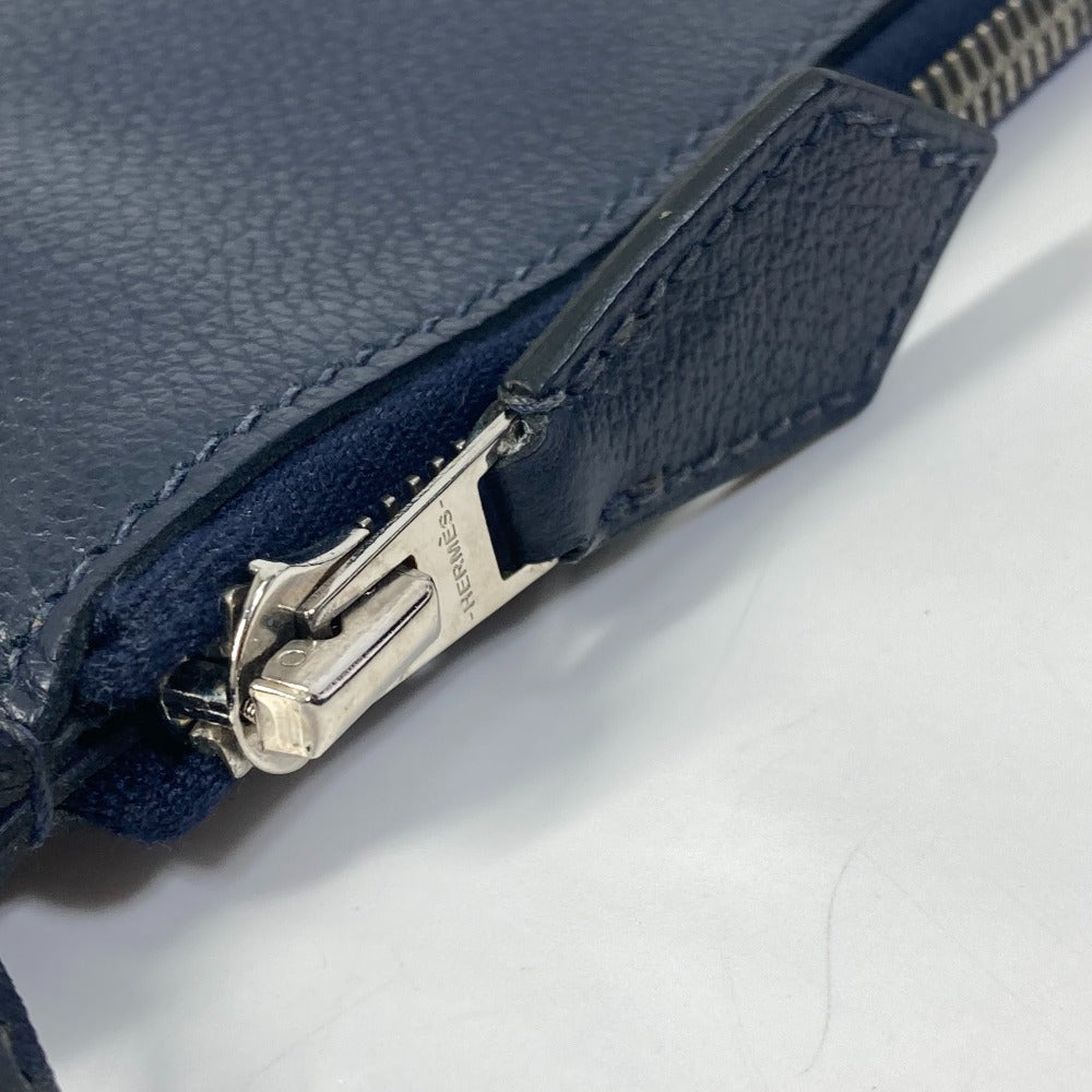 HERMES Ultra Pla GM Crossbody Shoulder Bag in Leather, Men's, Bleu Nuit Navy