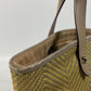 HERMES Kaba Chennai PM Handbag, Studded Leather Tote Bag, Women's, Yellow