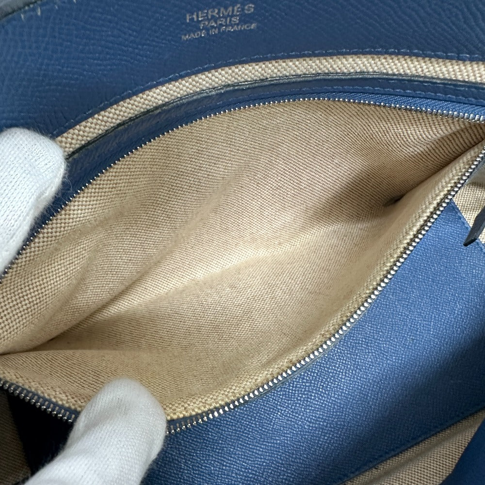 HERMES マキシボックスカバ30 ハンドバッグ カバン ショルダーバッグ トートバッグ エプソン レディース グリスカイユ×ブルーアガット ブルー