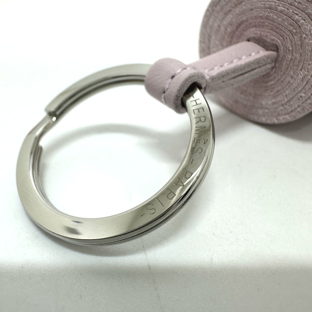 HERMES カルメン バッグチャーム レザー レディース モーヴペール ピンク