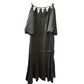 BCBGMAXAZRIA DTI6173403-001 Beaded Studs Embroidered Cutout Gown, Women's, Black