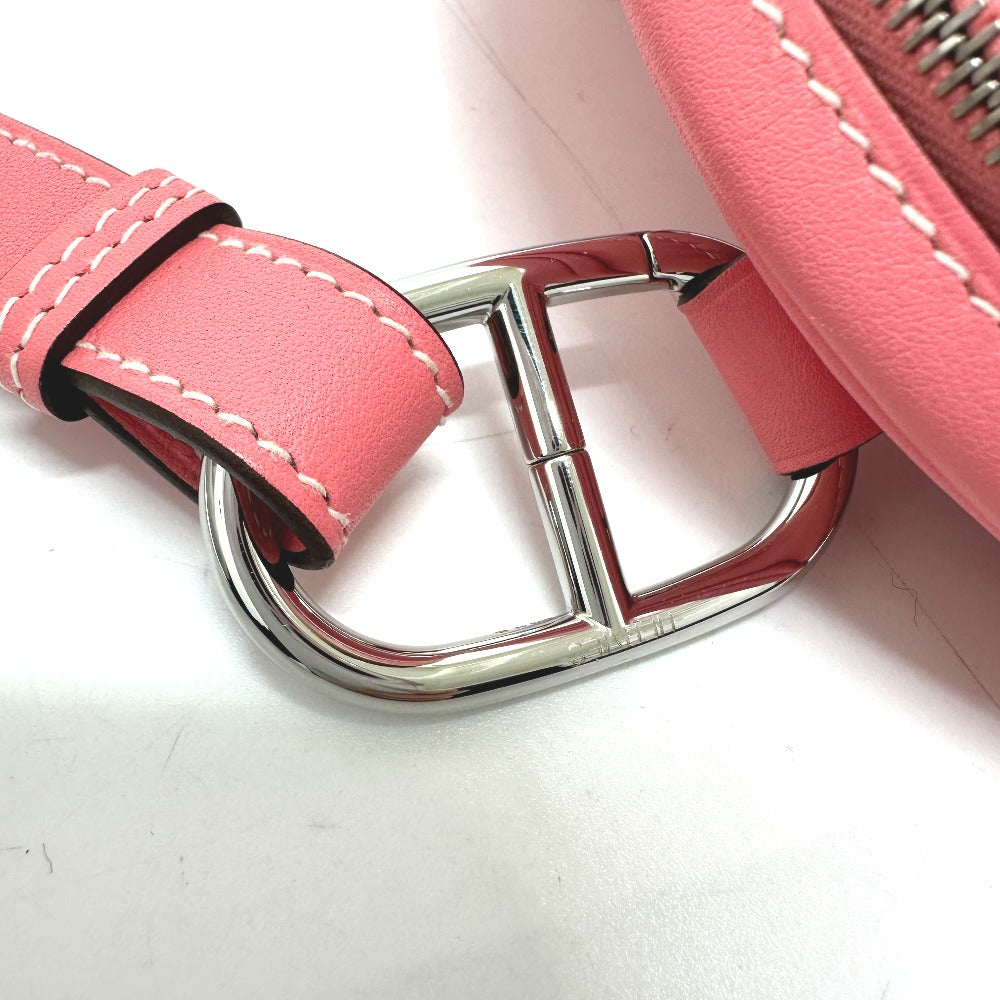 HERMES In the Loop Verso Shoulder/Waist Bag in Lambskin Rose Confetti Pink