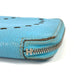 HERMES Evelyn Long Wallet with Punching Logo and Round Zipper, Leather, Women's, Blue Jean