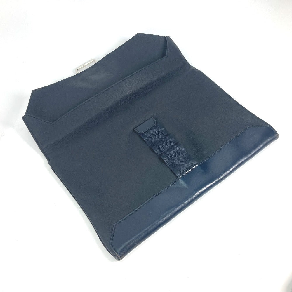 HERMES シティスライド ポーチ カバン クラッチバッグ レザー メンズ ネイビー