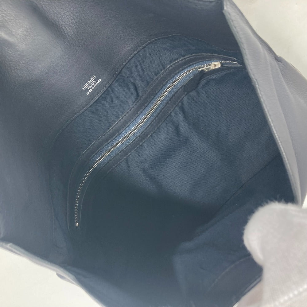HERMES シティスライド ポーチ カバン クラッチバッグ レザー メンズ ネイビー