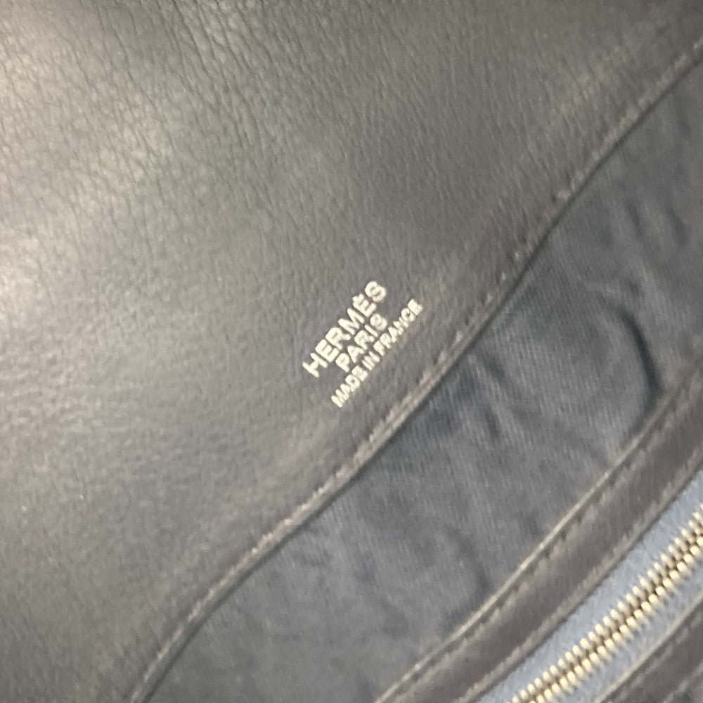 HERMES シティスライド ポーチ カバン クラッチバッグ レザー メンズ ネイビー