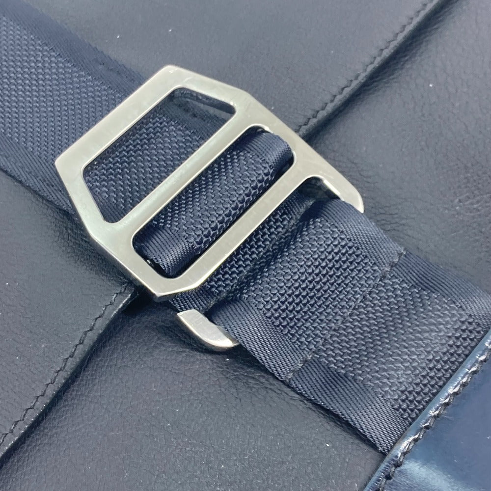 HERMES シティスライド ポーチ カバン クラッチバッグ レザー メンズ ネイビー