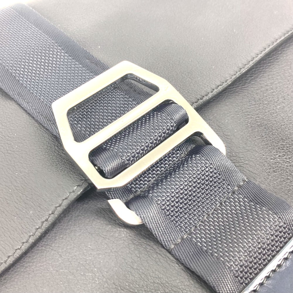 HERMES シティスライド ポーチ カバン クラッチバッグ レザー メンズ ネイビー
