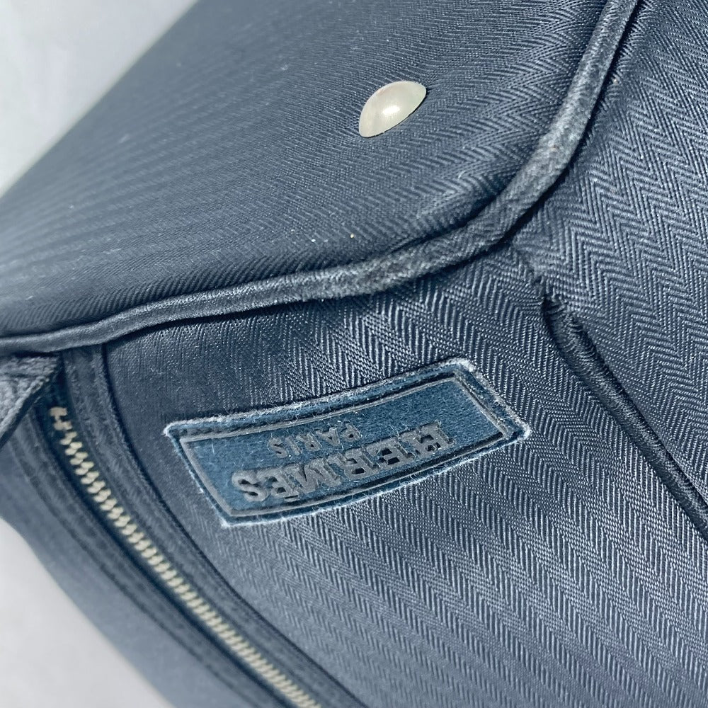 HERMES Dog Carrier, Dog Sack, Cyan Bag, Pet Carrier, Boston Bag, Shoulder Bag, Canvas/Leather, Unisex, Black