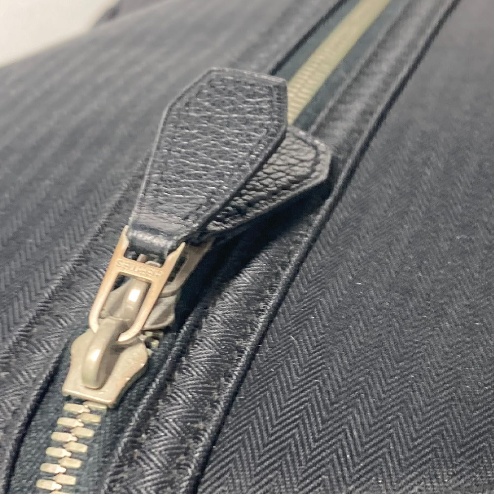 HERMES Dog Carrier, Dog Sack, Cyan Bag, Pet Carrier, Boston Bag, Shoulder Bag, Canvas/Leather, Unisex, Black