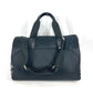 HERMES Dog Carrier, Dog Sack, Cyan Bag, Pet Carrier, Boston Bag, Shoulder Bag, Canvas/Leather, Unisex, Black