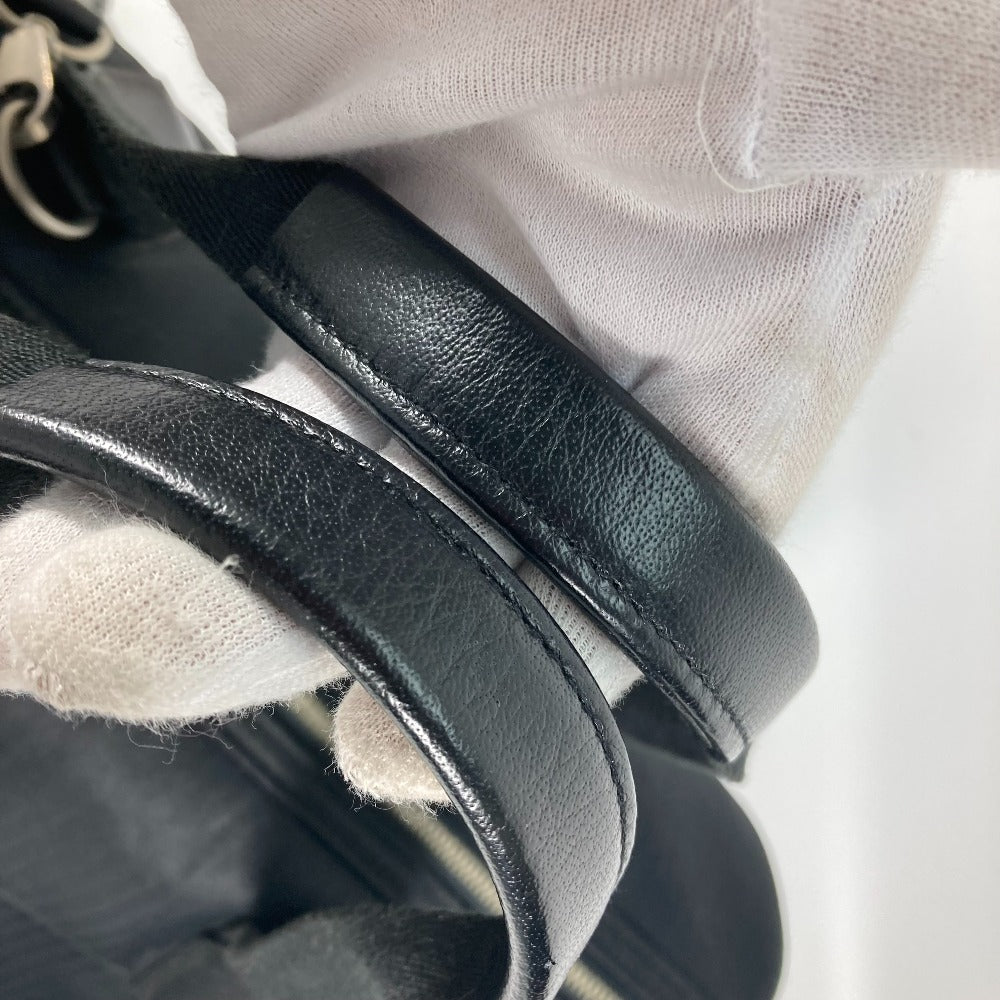 HERMES Dog Carrier, Dog Sack, Cyan Bag, Pet Carrier, Boston Bag, Shoulder Bag, Canvas/Leather, Unisex, Black
