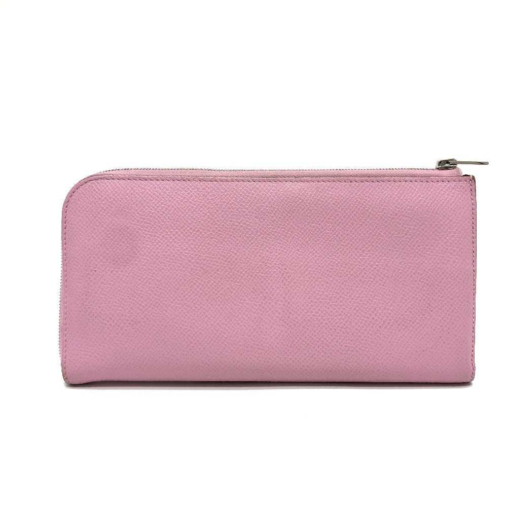 HERMES リミックス コンバイン デュオ 長財布 エプソン レディース モーヴシルベストル×ライム ピンク