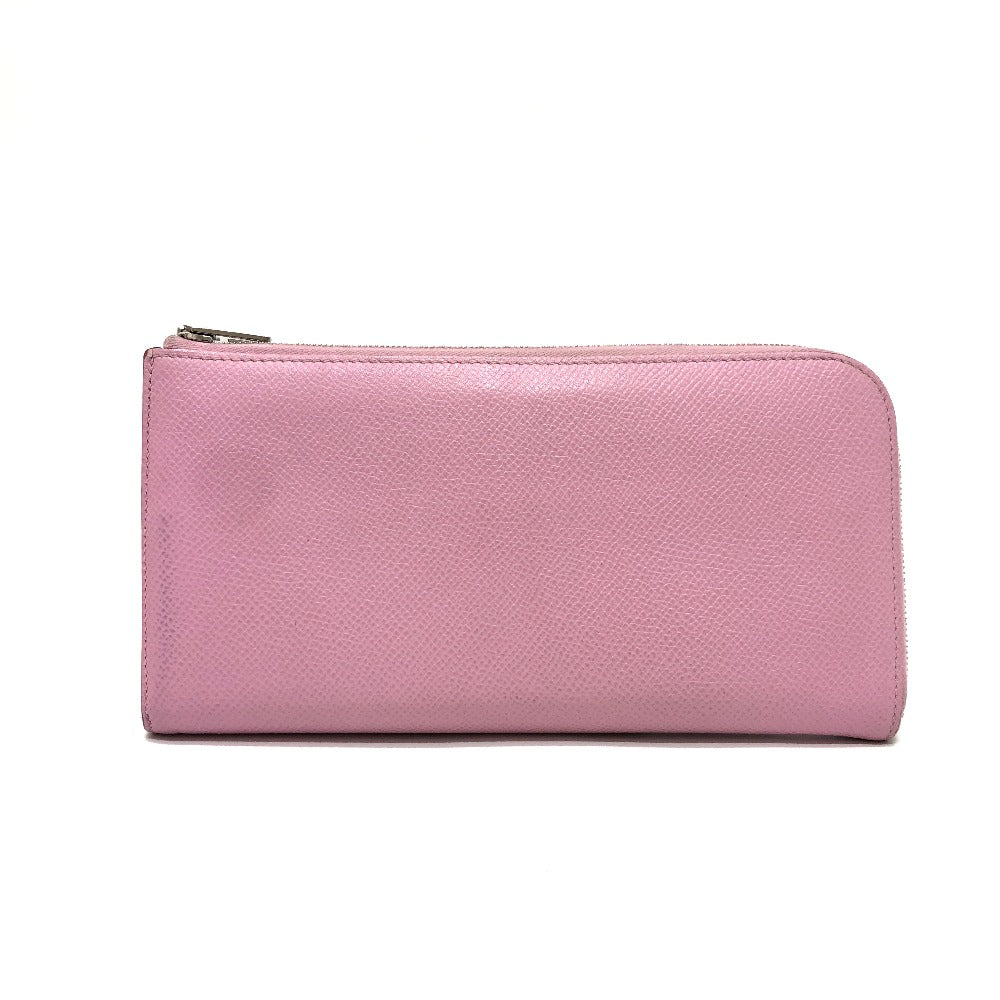 HERMES リミックス コンバイン デュオ 長財布 エプソン レディース モーヴシルベストル×ライム ピンク