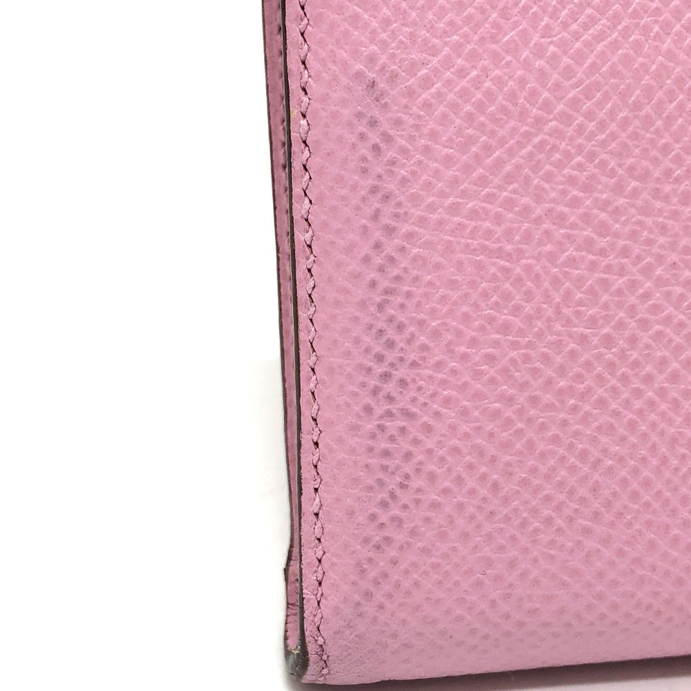 HERMES リミックス コンバイン デュオ 長財布 エプソン レディース モーヴシルベストル×ライム ピンク
