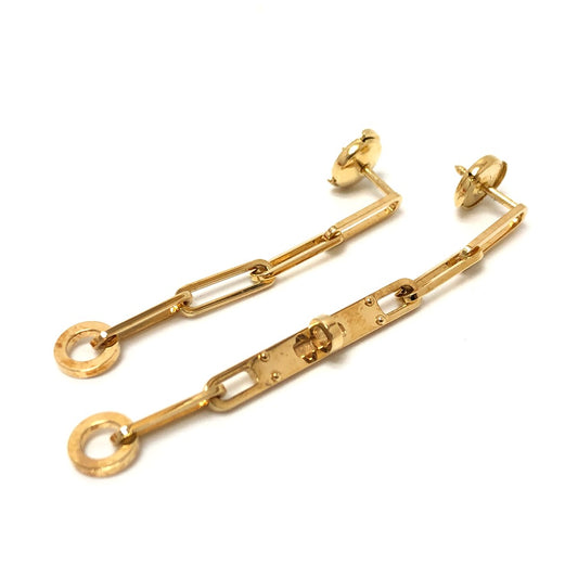 HERMES アクセサリー ケリー シェーヌ ケリー シェーヌ ピアス K18 レディース ゴールド