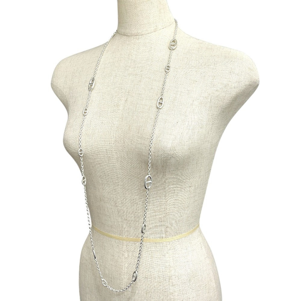 HERMES Chaine d'Ancre Farandole 120 Long Necklace SV925 Women's Silver