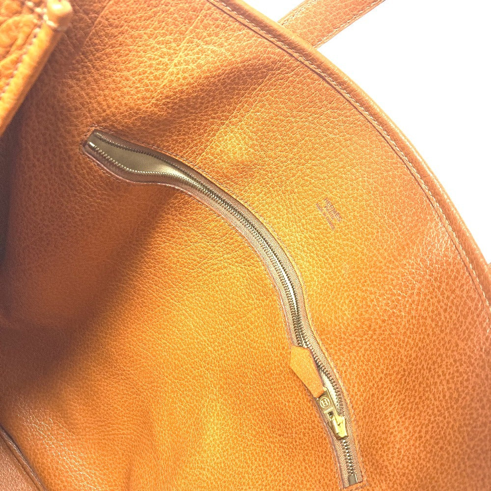 HERMES ギャロップ カバン ショルダーバッグ 肩掛け 縦型 トートバッグ レザー ユニセックス ゴールド ブラウン