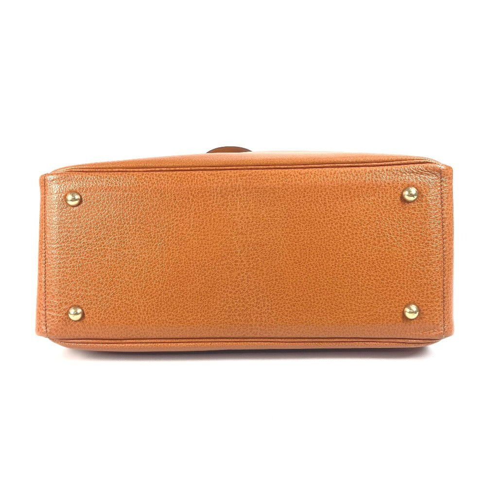 HERMES ギャロップ カバン ショルダーバッグ 肩掛け 縦型 トートバッグ レザー ユニセックス ゴールド ブラウン