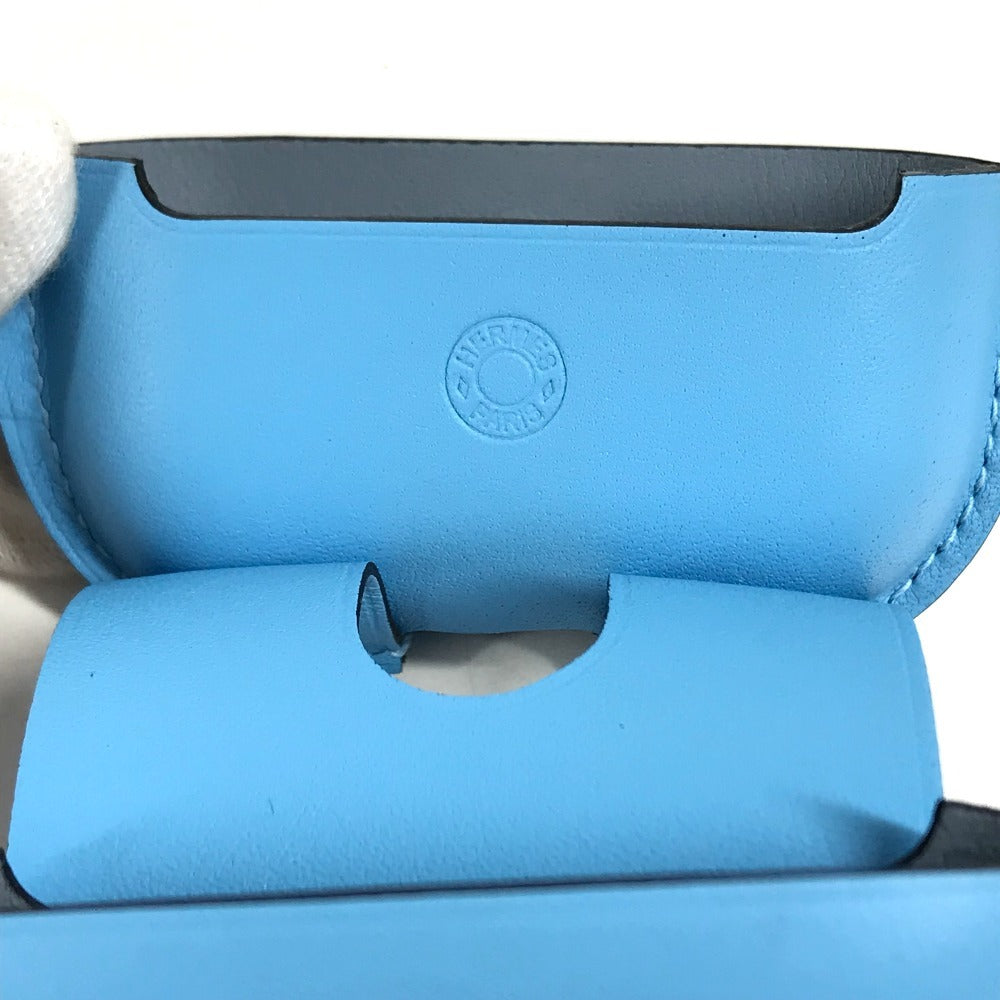 HERMES with Strap airpods case airpods apple apple Earphone case Leather blue Used