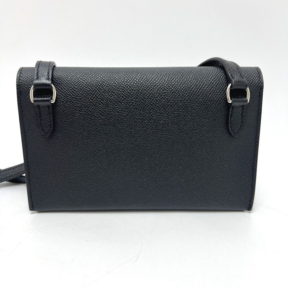 HERMES Nap To Go Shoulder Bag, Crossbody Bag, Epsom Leather, Women's, Black
