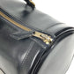 HERMES Vintage Ardi Bag Mini Boston Bag Cylinder Bag Handbag Leather Unisex Black