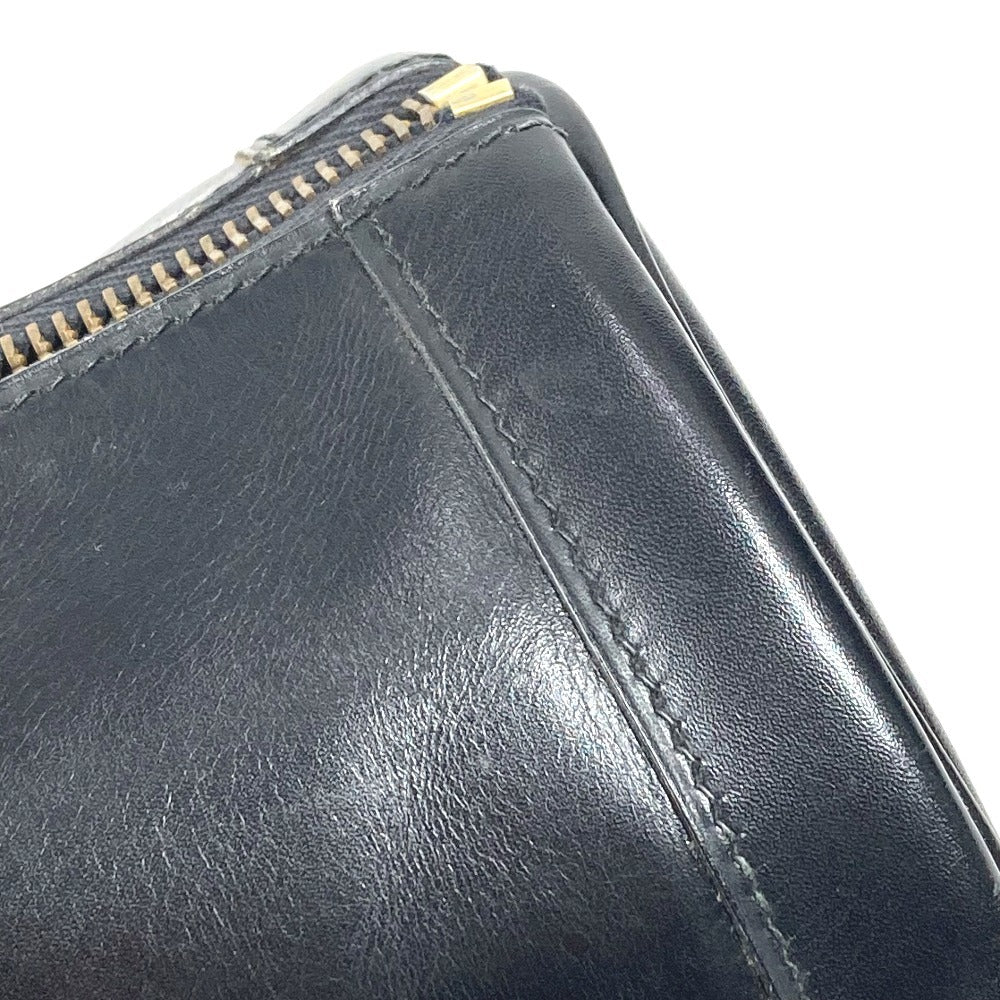 HERMES Vintage Ardi Bag Mini Boston Bag Cylinder Bag Handbag Leather Unisex Black
