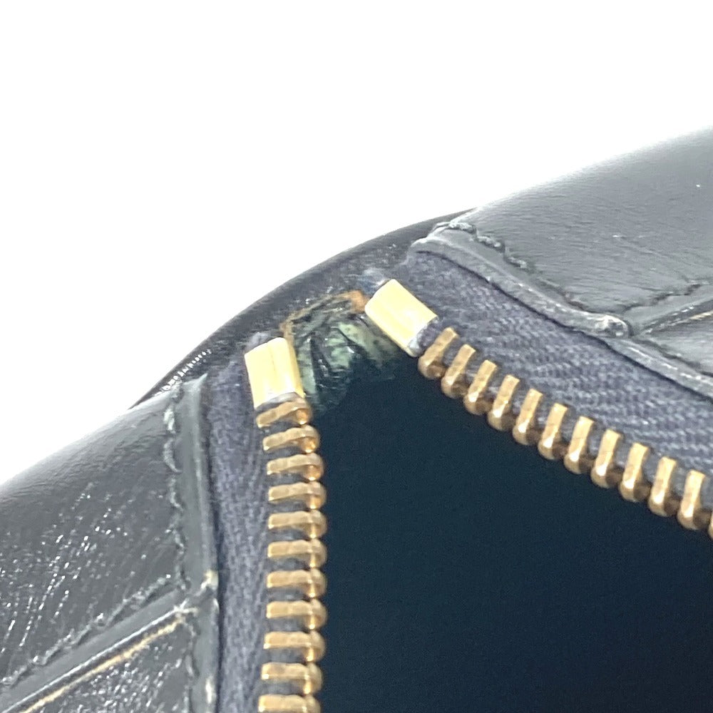 HERMES Vintage Ardi Bag Mini Boston Bag Cylinder Bag Handbag Leather Unisex Black