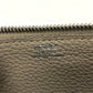 HERMES Dogon GM Long Wallet, Togo, Women's, Asphalt, Beige