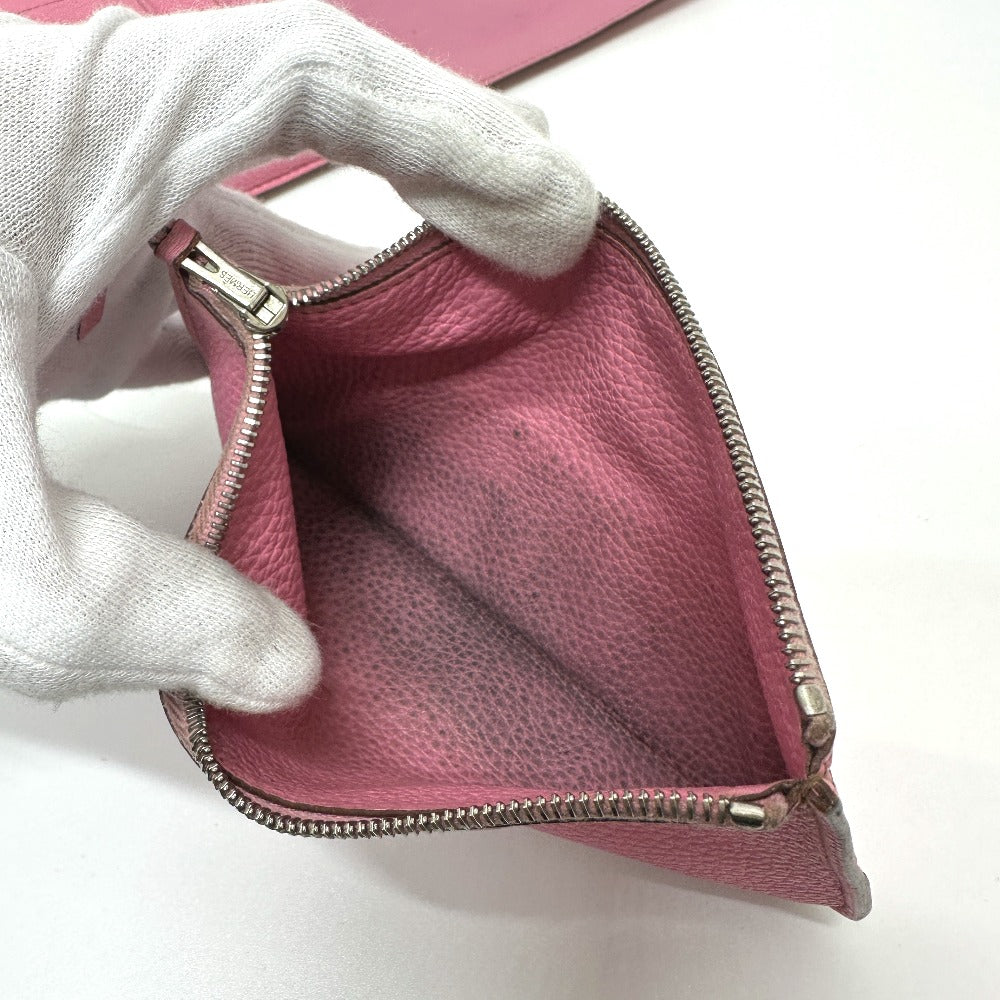 HERMES Dogon GM Dogon GM Wallet, Long Wallet, Taurillon Clemence Leather, Women's, Pink