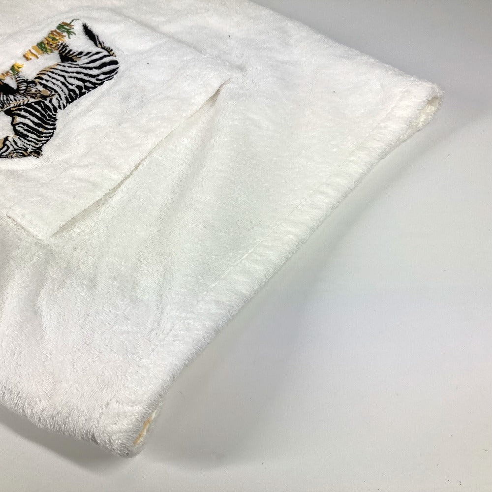 HERMES バスタオル インテリア ひざかけ ブランケット シマウマ デザイン ラップタオル 巻きタオル タオル コットン ユニセックス ホワイト