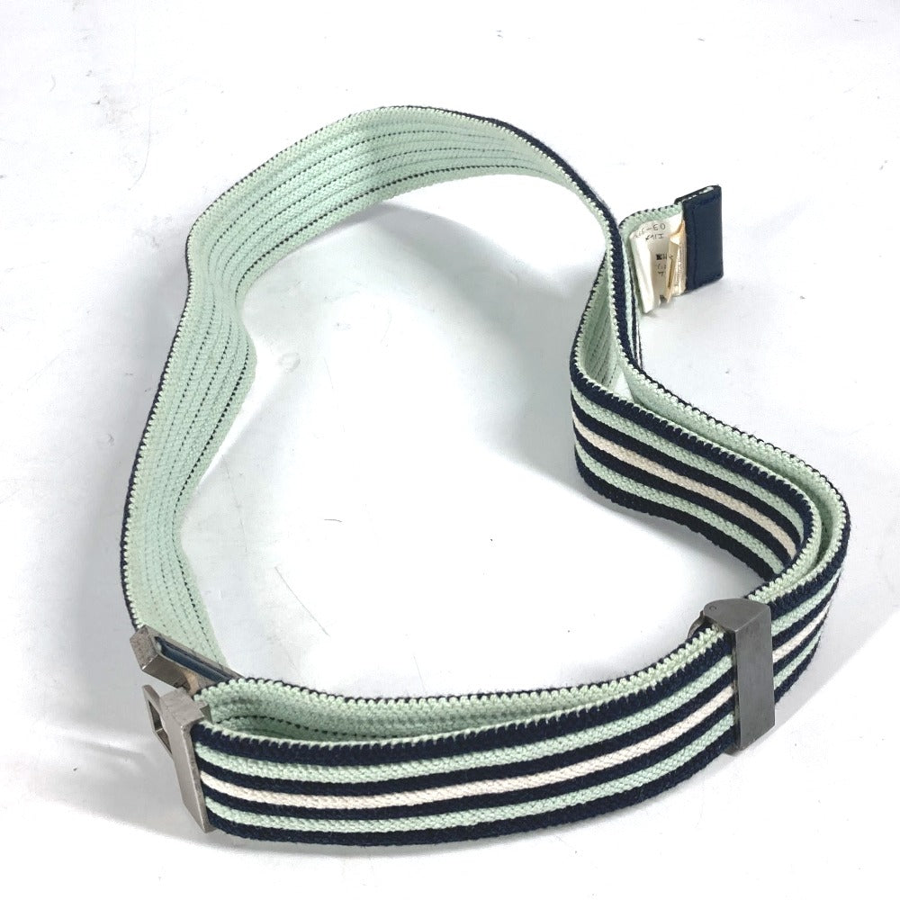 HERMES Hロゴ アクセサリー ボーダー ズボン用ベルト ベルト ゴム ユニセックス グリーン - brandshop-reference