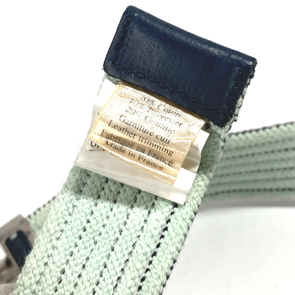 HERMES Hロゴ アクセサリー ボーダー ズボン用ベルト ベルト ゴム ユニセックス グリーン - brandshop-reference