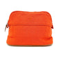 HERMES Bolide Mini Pouch, Cotton, Women's, Orange