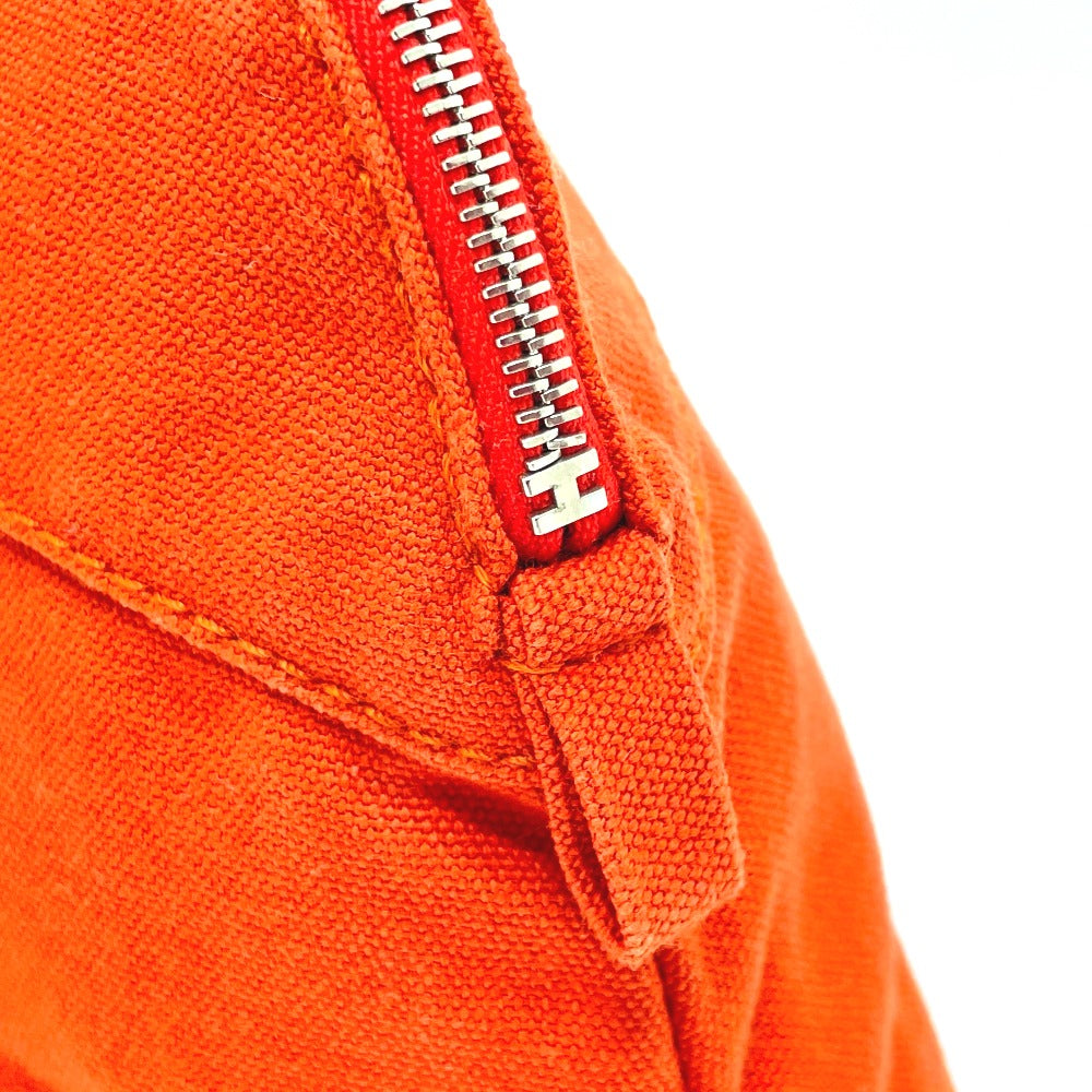 HERMES Bolide Mini Pouch, Cotton, Women's, Orange