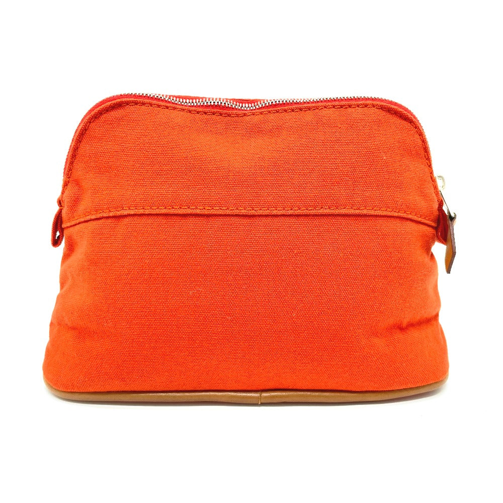 HERMES Bolide Mini Pouch, Cotton, Women's, Orange