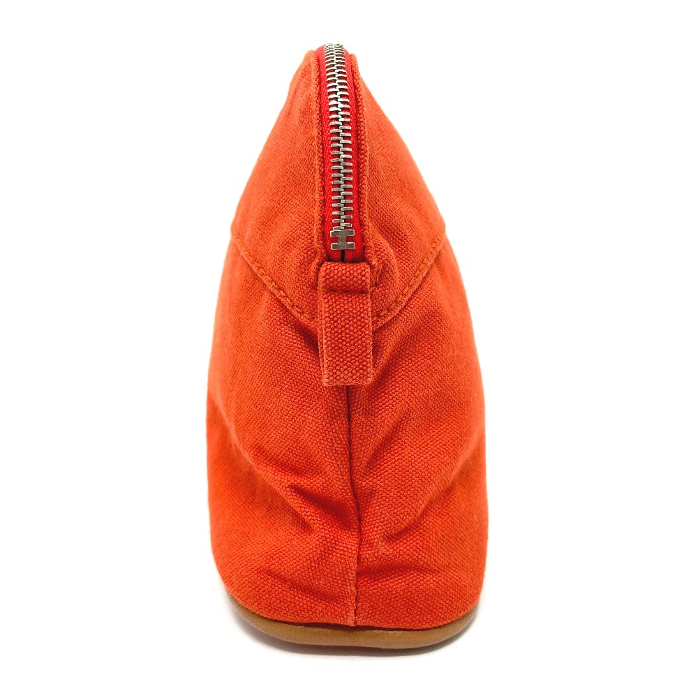 HERMES Bolide Mini Pouch, Cotton, Women's, Orange