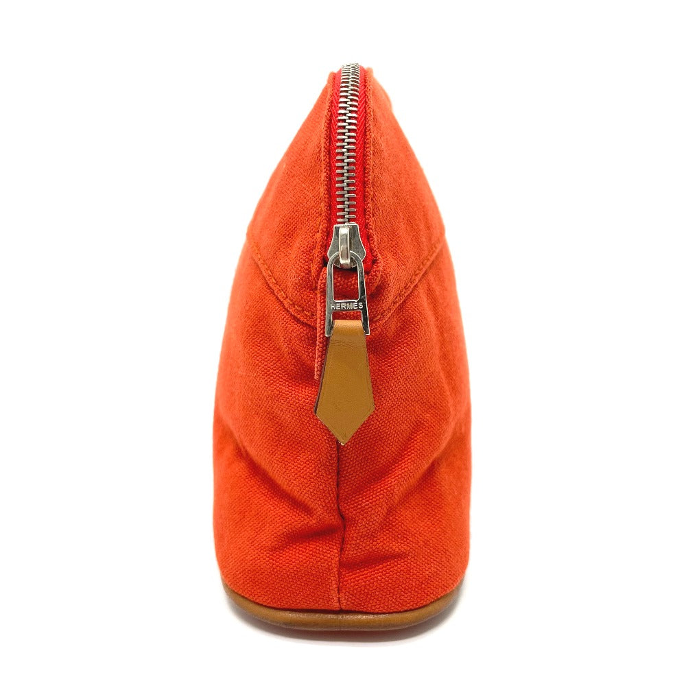 HERMES Bolide Mini Pouch, Cotton, Women's, Orange