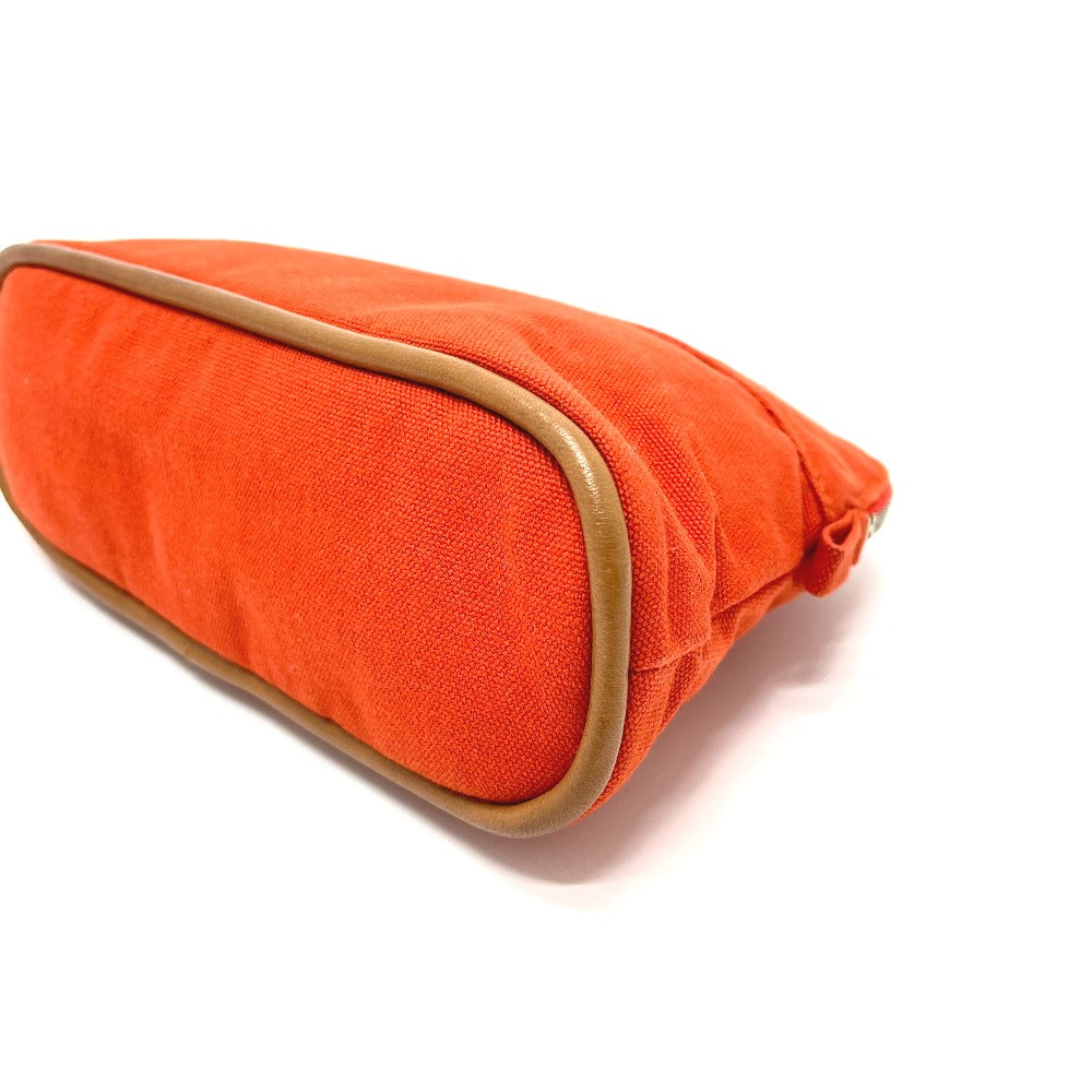 HERMES Bolide Mini Pouch, Cotton, Women's, Orange