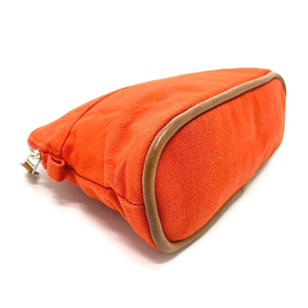 HERMES Bolide Mini Pouch, Cotton, Women's, Orange