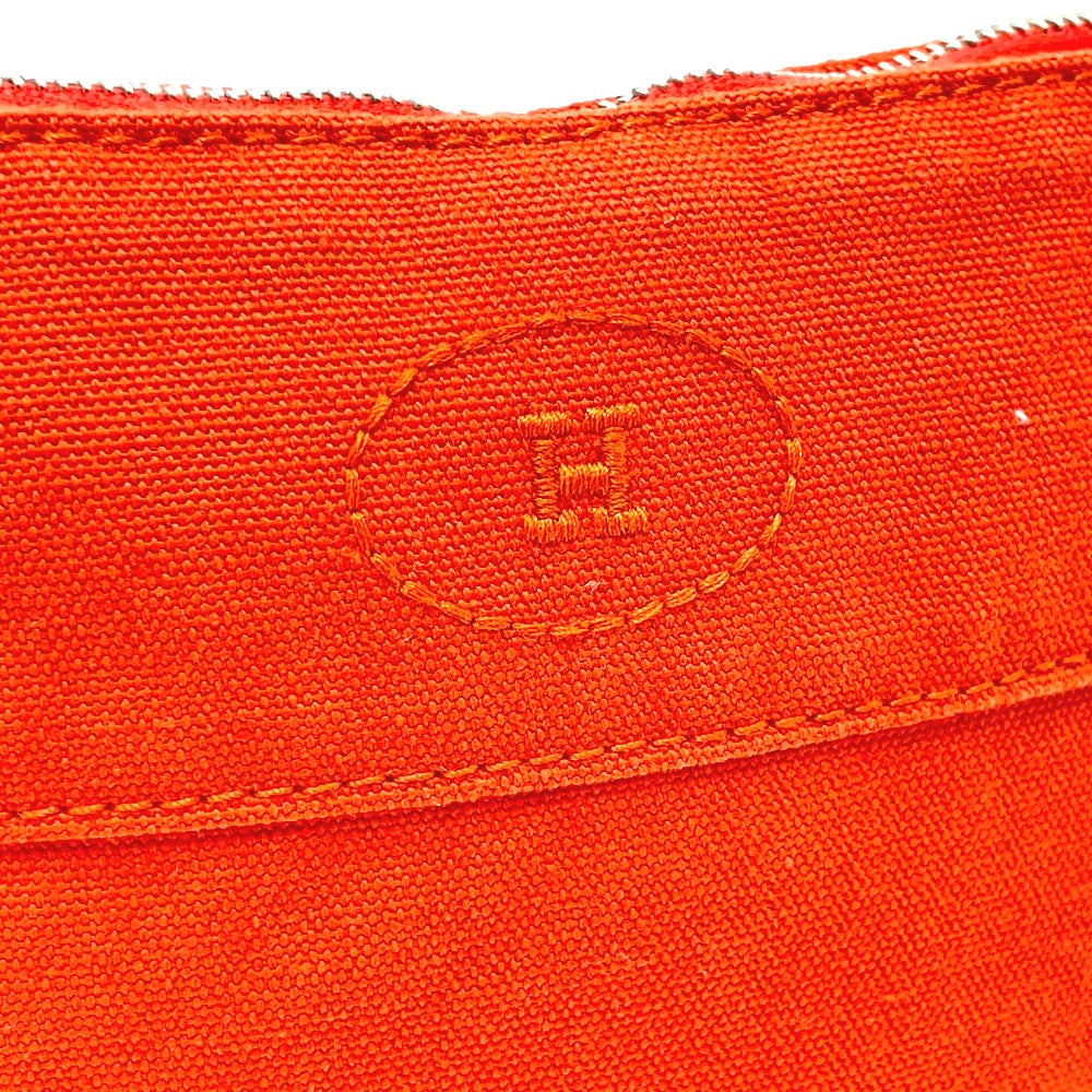 HERMES Bolide Mini Pouch, Cotton, Women's, Orange